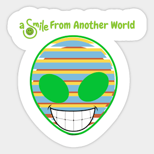 a smile from another world Sticker